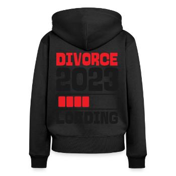 Happy Divorce Party Divorce 2023 - Women's Premium Organic Zip Hoodie - black - Back - Julia (174cm)