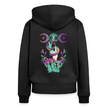 Magical Halloween design for witch lovers - Women's Premium Organic Zip Hoodie - black - Back - Julia (174cm)