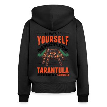 Soyez toujours vous-même Tarentule Tarantel - Sweat à capuche zippé Premium bio Femme - noir - Dos - Julia (174cm)