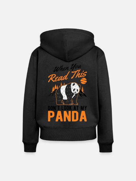 Panda Liebhaber Pandabär Geschenk - Frauen Premium Bio Zip Hoodie -