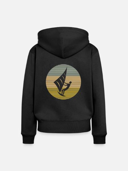 Kite - Frauen Premium Bio Zip Hoodie - Schwarz