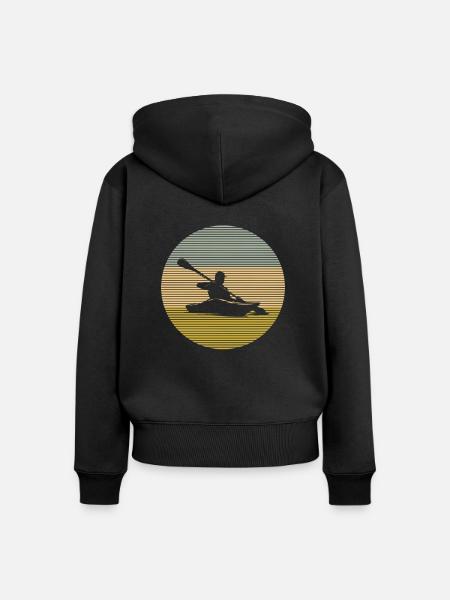 Kanu - Frauen Premium Bio Zip Hoodie - Schwarz