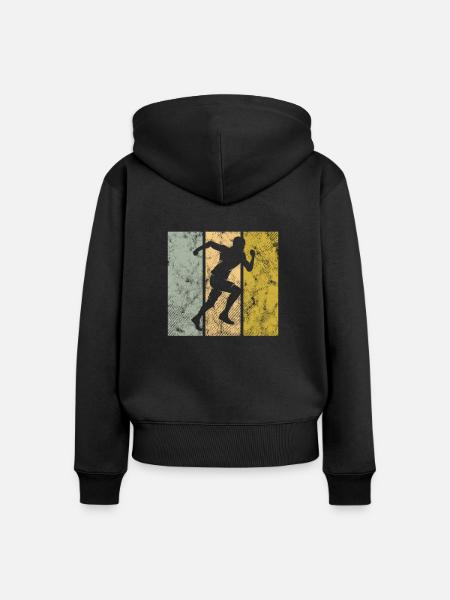 Joggen - Frauen Premium Bio Zip Hoodie - Schwarz