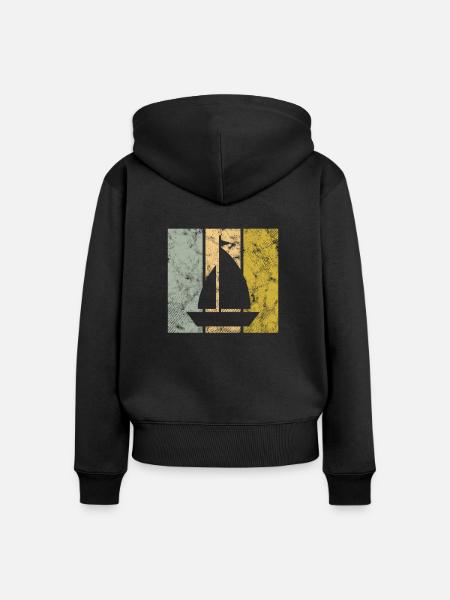 Sailing - Frauen Premium Bio Zip Hoodie - Schwarz