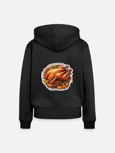 Thanksgiving - Frauen Premium Bio Zip Hoodie - Schwarz