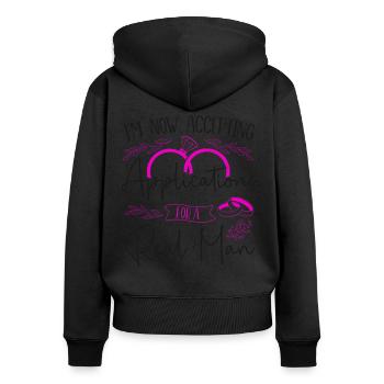 Happy Divorce Party I'm Now - Women's Premium Organic Zip Hoodie - black - Back - Julia (174cm)