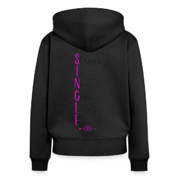 Le stress de la fête de divorce heureuse est maintenant - Sweat à capuche zippé Premium bio Femme - noir - Dos - Julia (174cm)