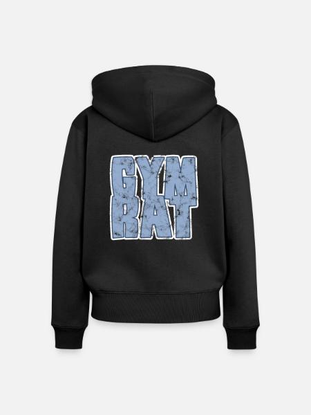 gym rat - Frauen Premium Bio Zip Hoodie - Schwarz