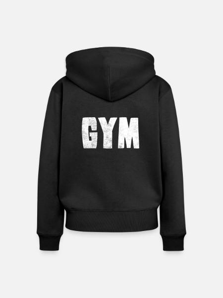 Gym Fitnessstudio - Frauen Premium Bio Zip Hoodie - Schwarz