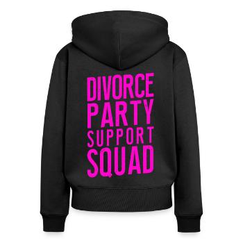 Happy Divorce Party Divorce Party - Women's Premium Organic Zip Hoodie - black - Back - Julia (174cm)