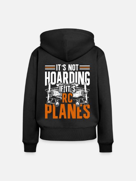 Modellflugzeuge - Frauen Premium Bio Zip Hoodie - Schwarz