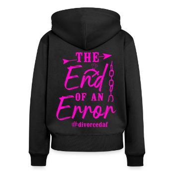 Happy Divorce Party The End Of An - Women's Premium Organic Zip Hoodie - black - Back - Julia (174cm)