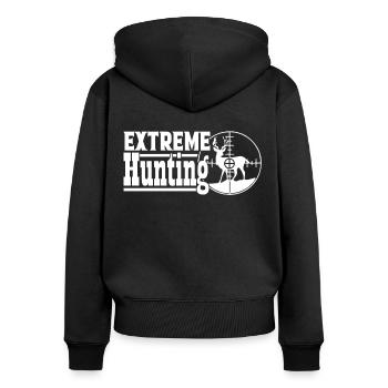 Hunting Extreme Hunting - Women's Premium Organic Zip Hoodie - black - Back - Julia (174cm)