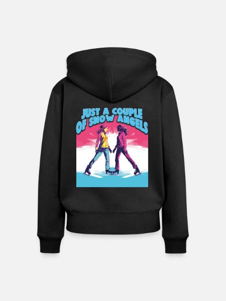 Eisläuferin Eislaufen Schlittschulaufen - Frauen Premium Bio Zip Hoodie - Schwarz