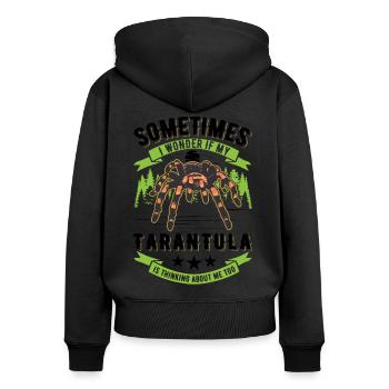 Tarantula Spider Tarantula - Women's Premium Organic Zip Hoodie - black - Back - Julia (174cm)