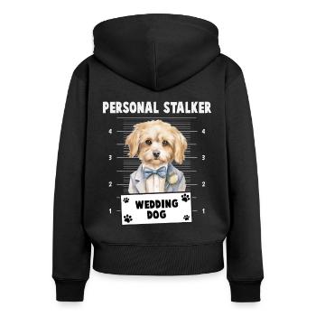 Personal Stalker Wedding Dog - Sweat à capuche zippé Premium bio Femme - noir - Dos - Julia (174cm)