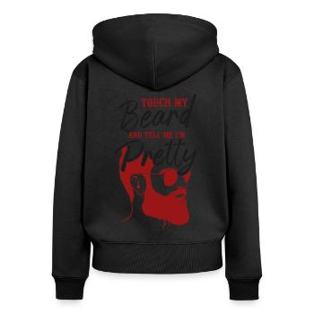 Beard Lover Bearded Man Ginger - Women's Premium Organic Zip Hoodie - black - Back - Julia (174cm)