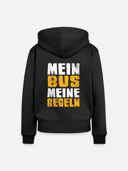 Busfahrer Spruch - Frauen Premium Bio Zip Hoodie - Schwarz