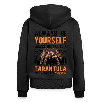 Soyez toujours vous-même Tarentule Tarantel - Sweat à capuche zippé Premium bio Femme - noir - Dos - Julia (174cm)