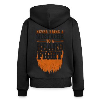 Beard Lover Bearded Man Ginger - Women's Premium Organic Zip Hoodie - black - Back - Julia (174cm)
