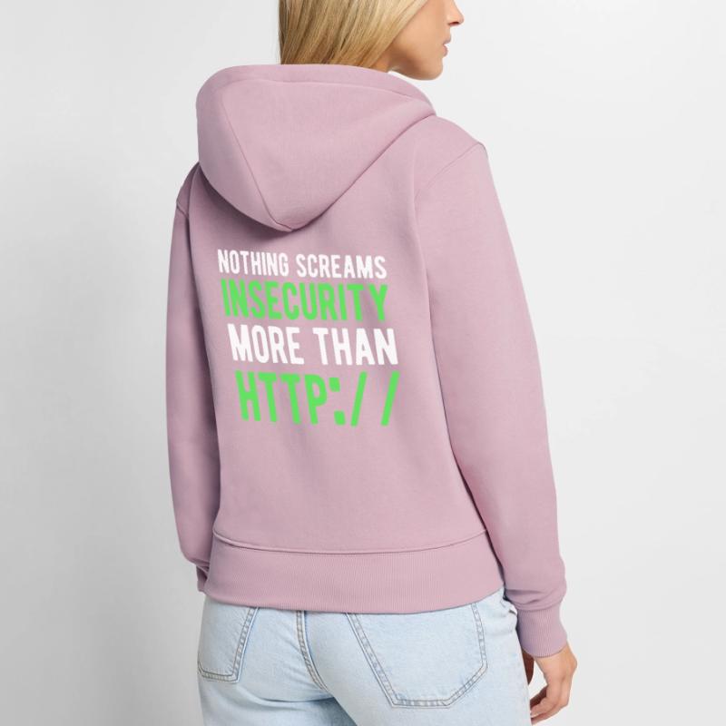 Coder Binary Code Programmer Computer Science Women's Premium Organic Zip Hoodie