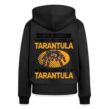 Soyez toujours vous-même Tarentule Tarantel - Sweat à capuche zippé Premium bio Femme - noir - Dos - Julia (174cm)