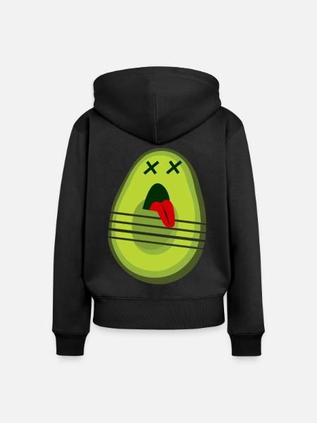 Avocado Cutting Avocados - Frauen Premium Bio Zip Hoodie - Schwarz
