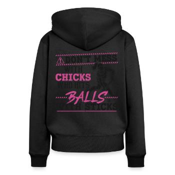 Field Hockey Adult Humor Don't - Women's Premium Organic Zip Hoodie - black - Back - Julia (174cm)