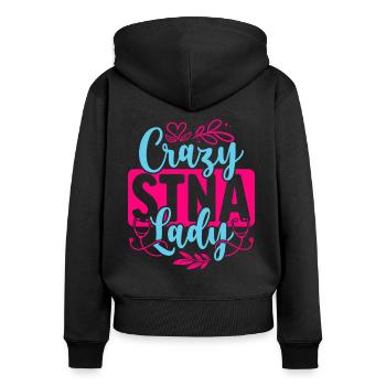 Altenpflegehelferin Pflegehelferin - Frauen Premium Bio Zip Hoodie - Schwarz - Hinten - Julia (174cm)