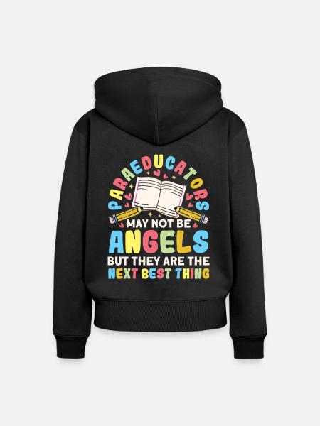 Klassenzimmer Assistent Parapro Paraprofessional - Frauen Premium Bio Zip Hoodie - Schwarz
