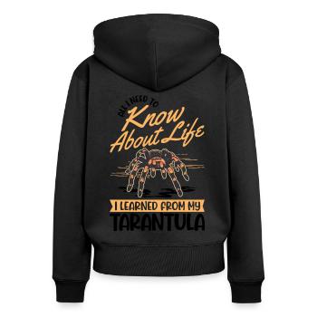 Tarantula Spider Tarantula - Women's Premium Organic Zip Hoodie - black - Back - Julia (174cm)