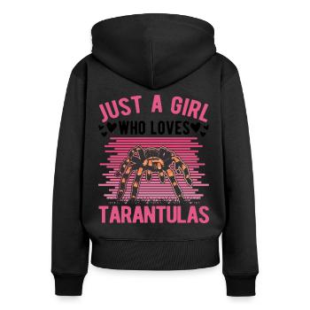 Tarantel Mädchen Tarantula Girl - Sweat à capuche zippé Premium bio Femme - noir - Dos - Julia (174cm)