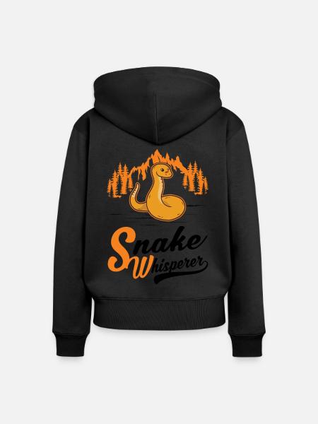 Schlangen Flüsterer Schlangenliebhaber - Frauen Premium Bio Zip Hoodie -