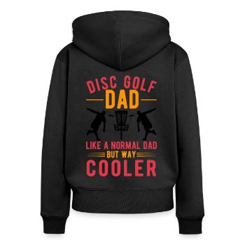 Disc Golf Father Throwing Disc Disc Golf - Women's Premium Organic Zip Hoodie - black - Back - Julia (174cm)