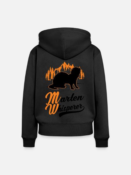 Marder Flüsterer Baummarder - Frauen Premium Bio Zip Hoodie - 