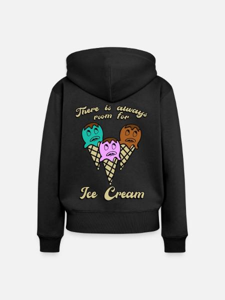 Icecream Funny Ice Cream - Frauen Premium Bio Zip Hoodie - Schwarz
