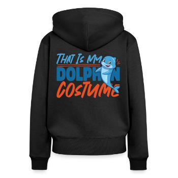 Dolphin Halloween That Is My - Women's Premium Organic Zip Hoodie - black - Back - Julia (174cm)