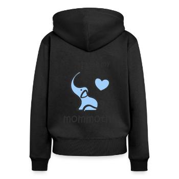Fans de l’âge de glace de l’éléphant mammouth et futures mamans - Sweat à capuche zippé Premium bio Femme - noir - Dos - Julia (174cm)