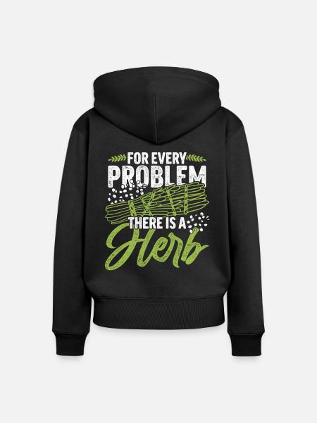 Smudging Wohnung Ausräuchern - Frauen Premium Bio Zip Hoodie - Schwarz