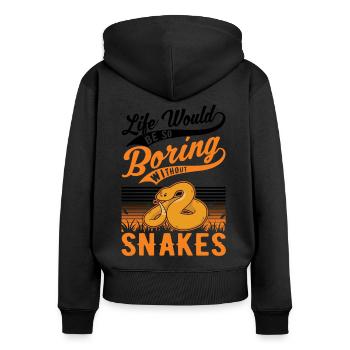 Snake Owners Snake Lovers - Women's Premium Organic Zip Hoodie - black - Back - Julia (174cm)