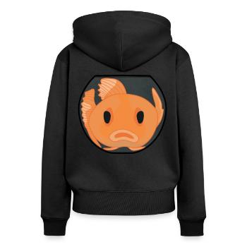 Goldfish Gold Fish Goldfishes - Frauen Premium Bio Zip Hoodie - Schwarz - Hinten - Julia (174cm)
