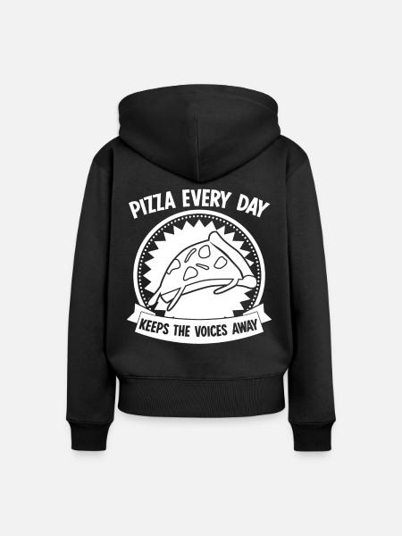 Pizzas Pizzaria Pizza - Frauen Premium Bio Zip Hoodie - Schwarz