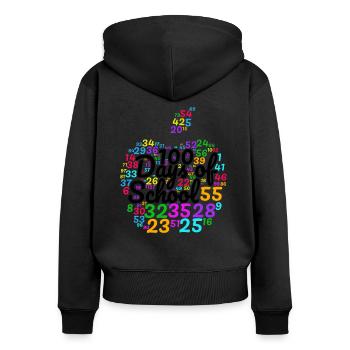 100th Day of School Costume 100 School Days - Women's Premium Organic Zip Hoodie - black - Back - Julia (174cm)