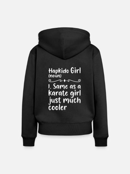Hapkido girl - Frauen Premium Bio Zip Hoodie - Schwarz