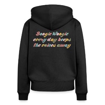 Boogie Woogie Joke Dancing Swing - Women's Premium Organic Zip Hoodie - black - Back - Julia (174cm)