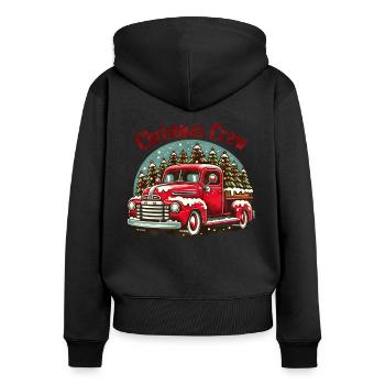 Christmas Crew - Funny Holidays Funny Christmas - Women's Premium Organic Zip Hoodie - black - Back - Julia (174cm)