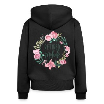 Nurse Midwife Birth Worker - Frauen Premium Bio Zip Hoodie - Schwarz - Hinten - Julia (174cm)