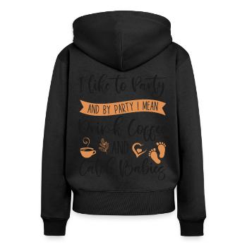 LD Labour And Delivery Nurse - Women's Premium Organic Zip Hoodie - black - Back - Julia (174cm)