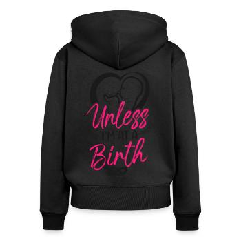 LD Labour And Delivery Nurse - Women's Premium Organic Zip Hoodie - black - Back - Julia (174cm)