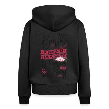 LD Labour And Delivery Nurse - Women's Premium Organic Zip Hoodie - black - Back - Julia (174cm)